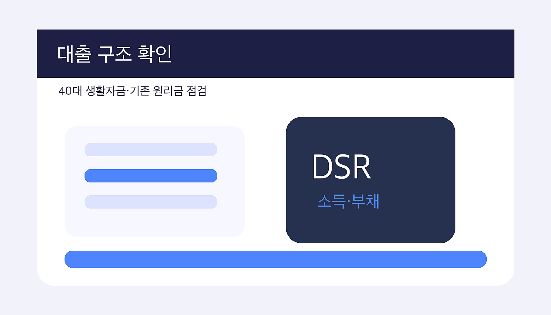 DSR 추가 대출 막혔을 때 40대 대출 구조 확인