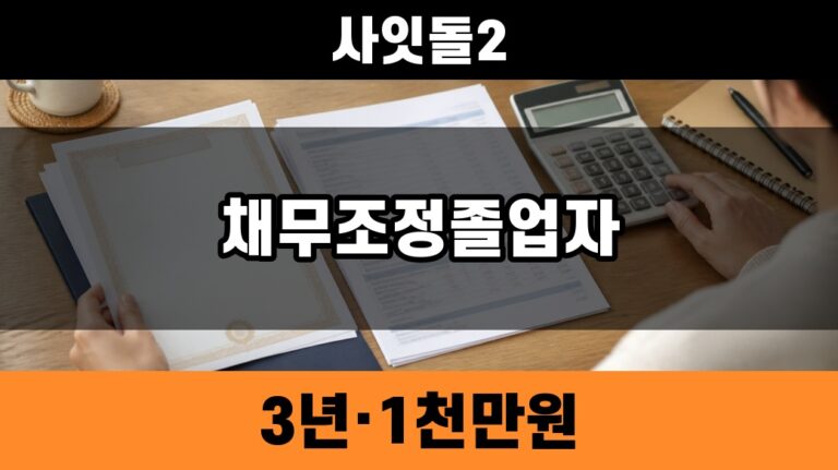 사잇돌2 채무조정졸업자 3년·1천만원 조건 썸네일