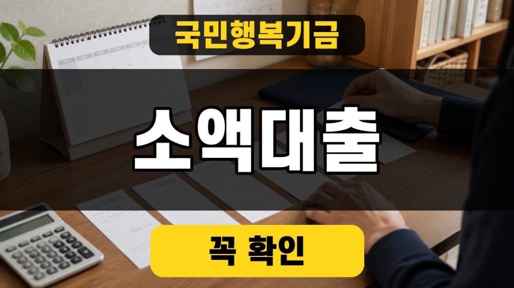 국민행복기금 소액대출 대표 썸네일