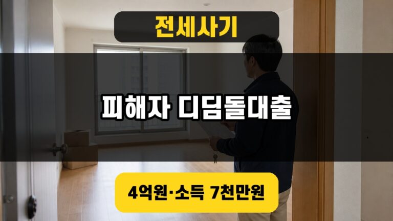 전세사기 피해자 디딤돌대출 4억원과 소득 7천만원 조건을 보여주는 대표 이미지
