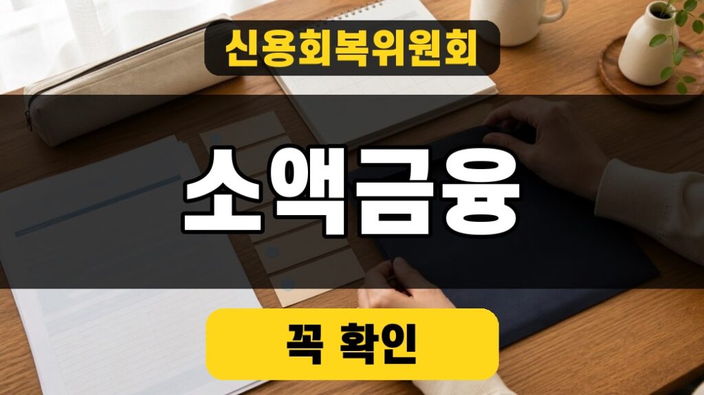 신용회복위원회 소액금융 보증을 강조한 신청 조건 썸네일