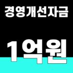 경기도 소상공인 경영개선자금 1억원을 강조한 대표 썸네일