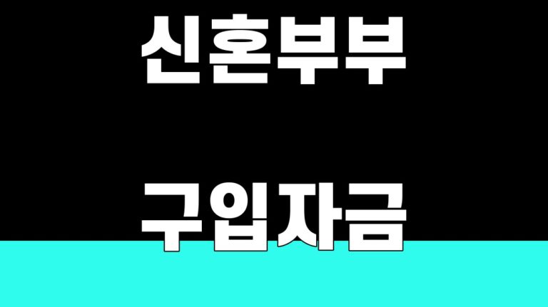 신혼부부 구입자금